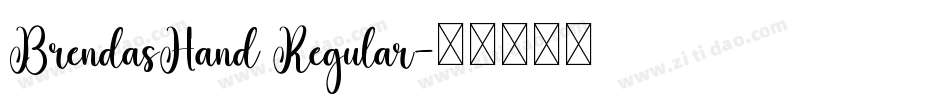 BrendasHand Regular字体转换